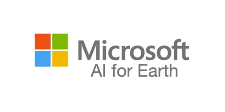 Fotografia logo microsoft for earth